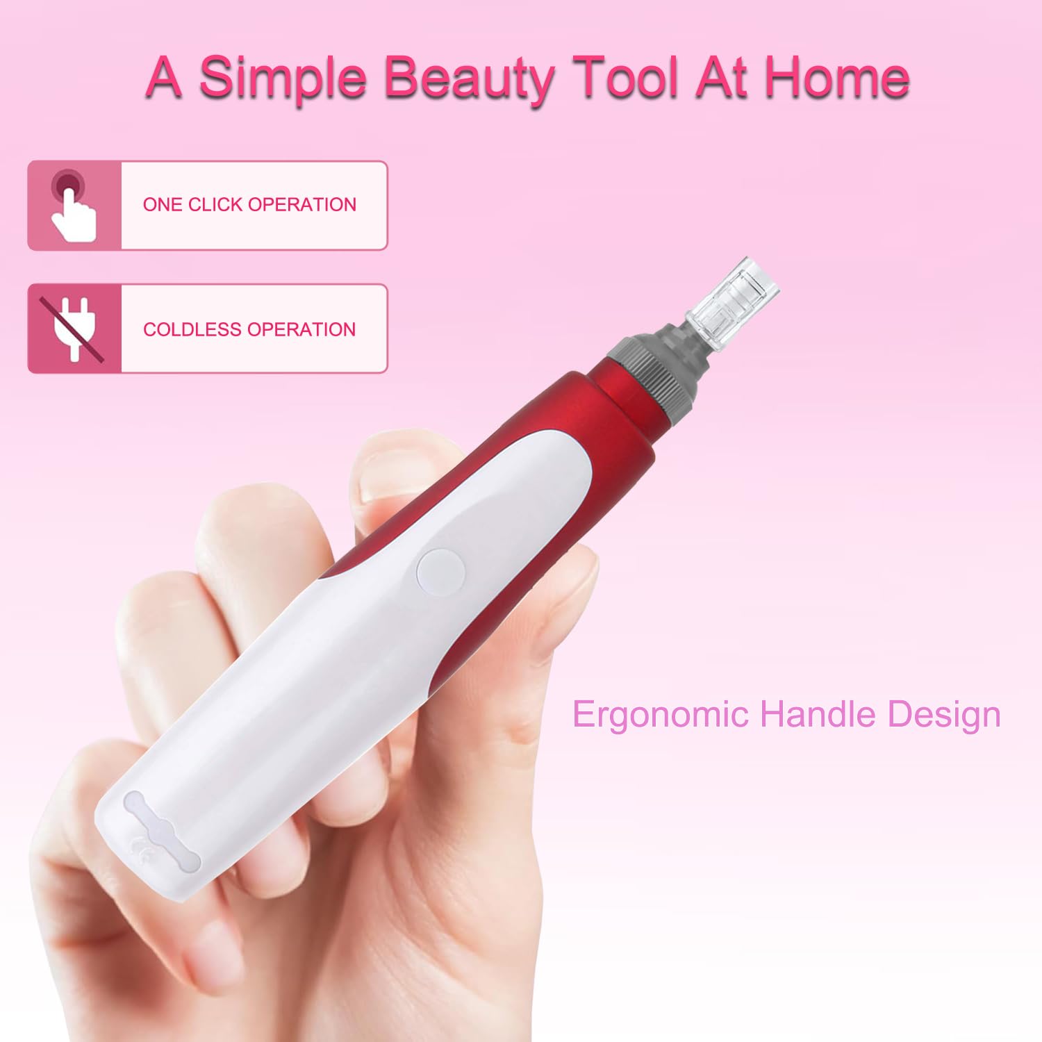 Microneedling Pen with 0.25mm Needles,Derma Roller Pen Kit,Microneedle Beauty Tool for Men Women Personal Use At Home