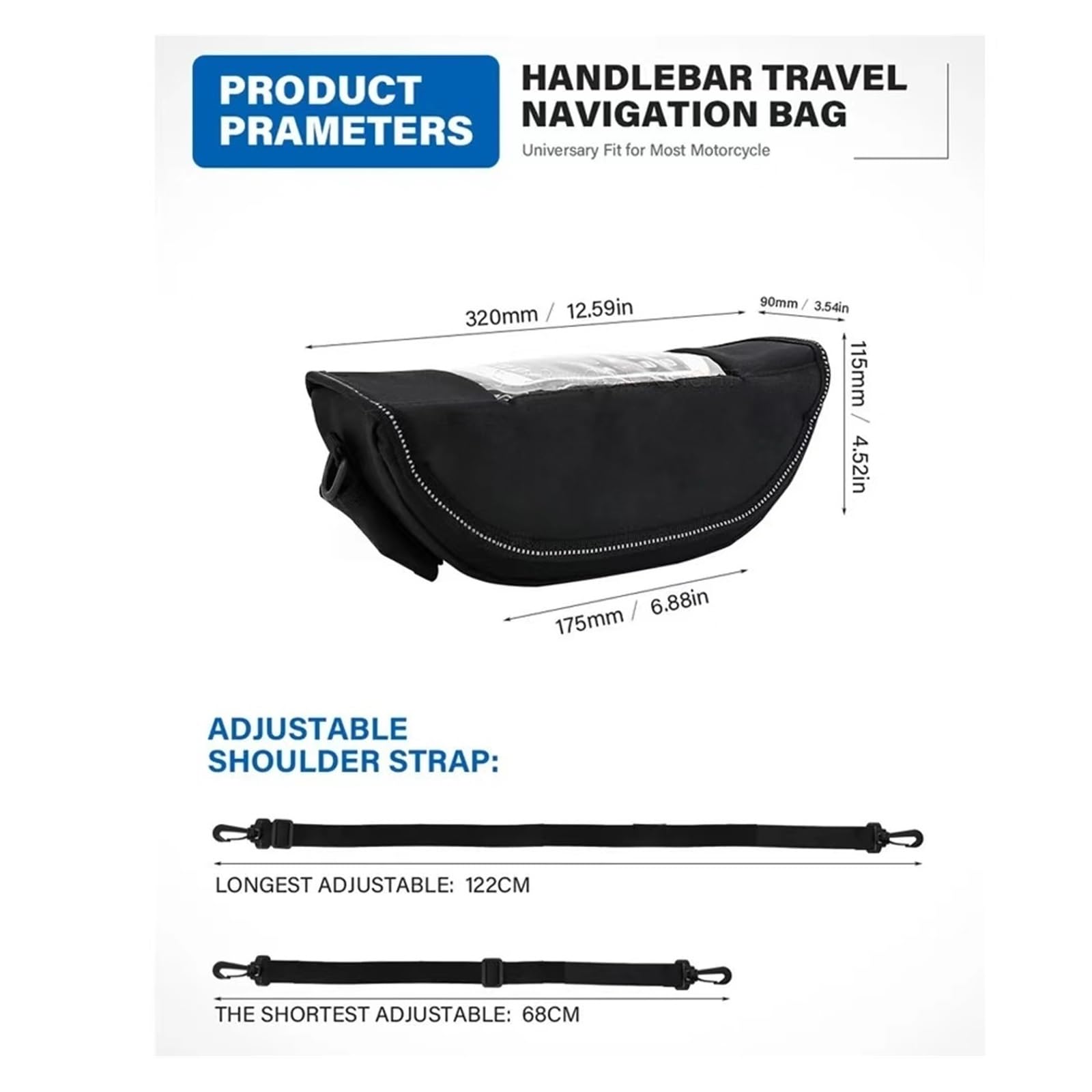 Motorrad Grifftasche Navigationstasche Für BM@&W R1250GS R1200GS R 1250 1200 GS Adventure ADV Motorradzubehör: wasserdichte Lenkertasche Mit Stauraum Und Navigationsfunktion(R1250GS)