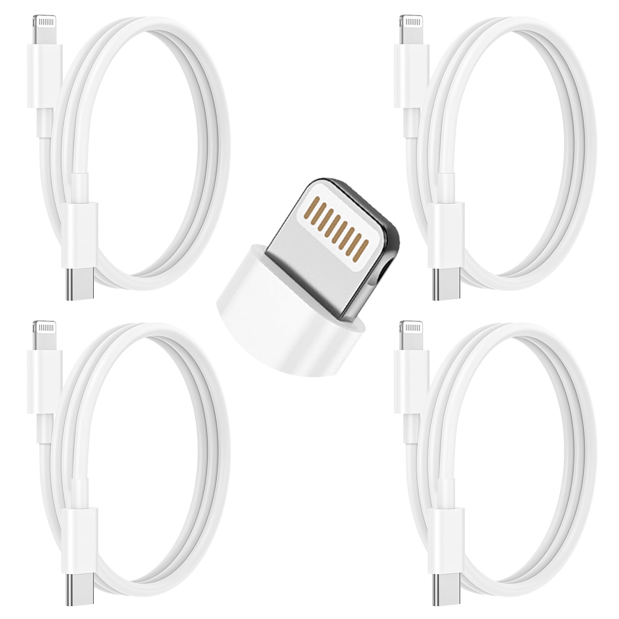 Photo 1 of USB C to Lightning Cable 4Pack 3FT Type C Charger Fast Charging Cord Compatible for Apple iPhone 14/14 Pro/14Pro Max/13/13 Pro/12/12 Pro/11/11 Pro/XR/XS/X/8/8 Plus/iPad MFi Certified