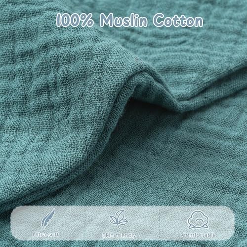 Image of ZIGJOY Baby Lovey Muslin Cotton Baby Security Blanket Soft Breathable Lovies for Babies Gifts for Newborn Infant Toddler Boys and Girls, Swan Blue