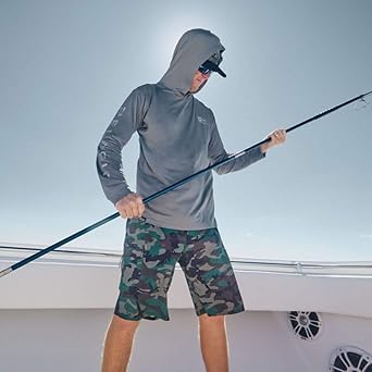 PELAGIC Aquatek Icon Hoodie Fishing Shirt | Size S | White