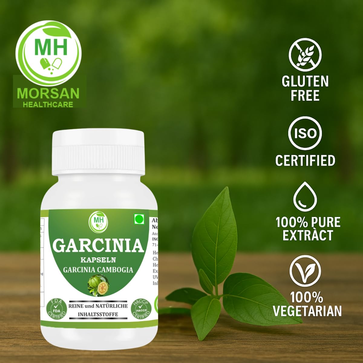Garcinia Cambogia – 600 mg Nahrungsergänzungsmittel – Unterstützt Gewichtsmanagement und Appetitkontrolle – Vegan, gentechnikfrei, glutenfrei – 120 Kapseln