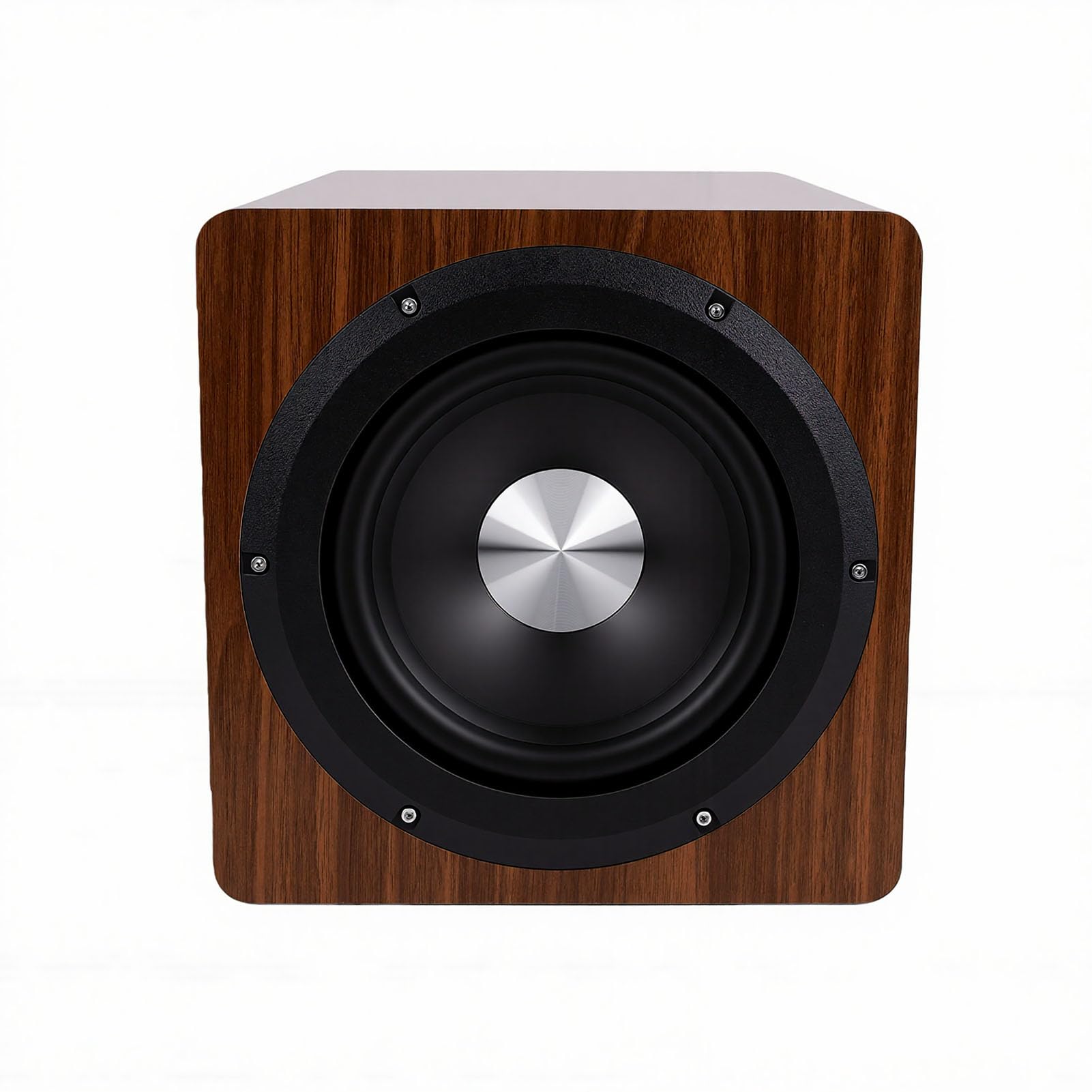 Annadue Altoparlante per Bassi Profondi da 100 W per la Casa, Subwoofer Stereo HiFi con Alimentazione Attiva Indipendente retrò da 6,5 ​​pollici 100 W Color Rovere per Monitor PC (Spina europea)