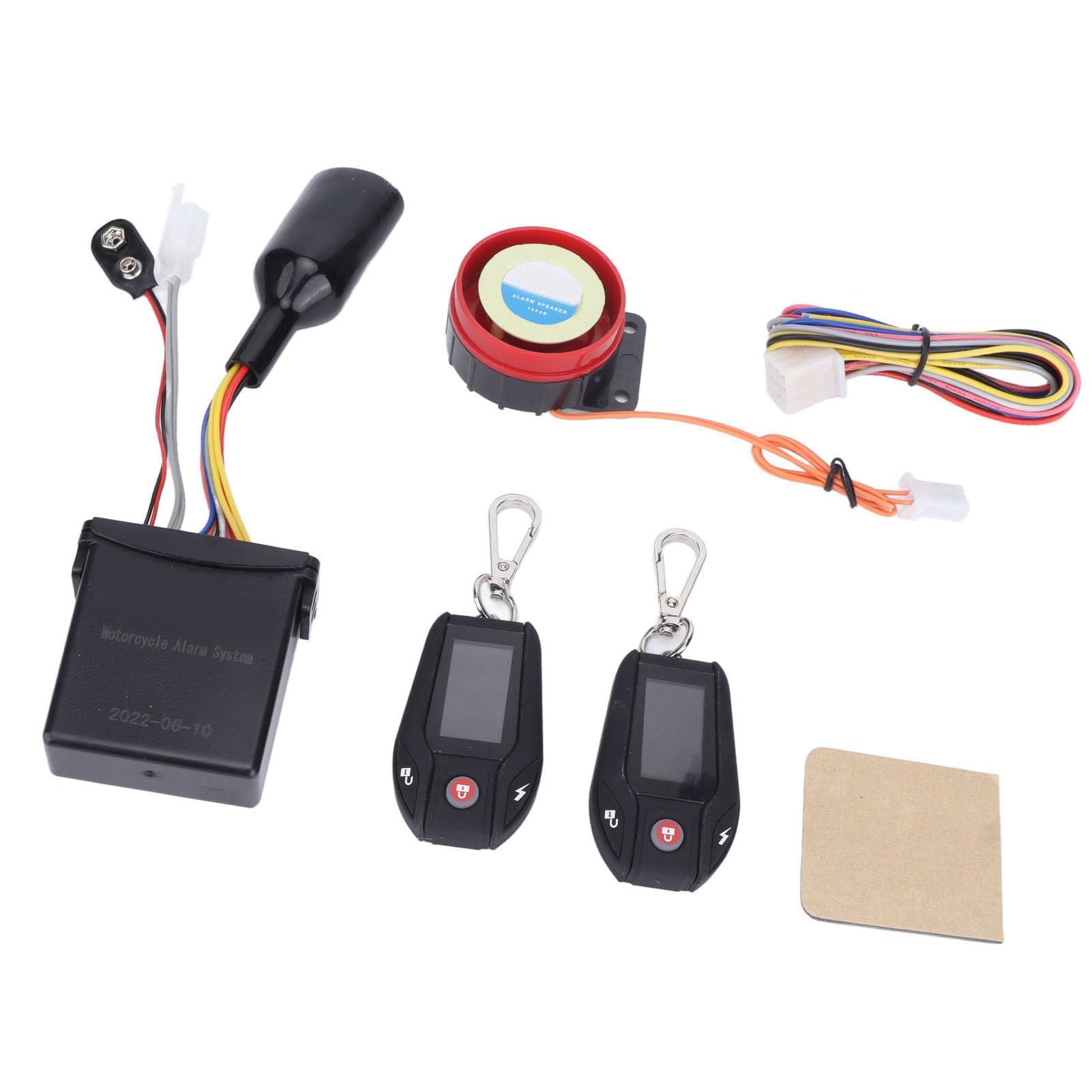 di Allarme per Motocicletta a 2 Vie, Kit Dispositivo Antifurto per Moto Multifunzione PKE Sensing 12V Display LCD Telecomando Universale per Fuoristrada ATV (Custodia