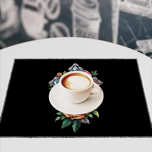 Miniatura 7 de Crosss Rose Placemats Set of 6 Resistant Table Mats Washable Place Mats for Dinner Party Table Decoration