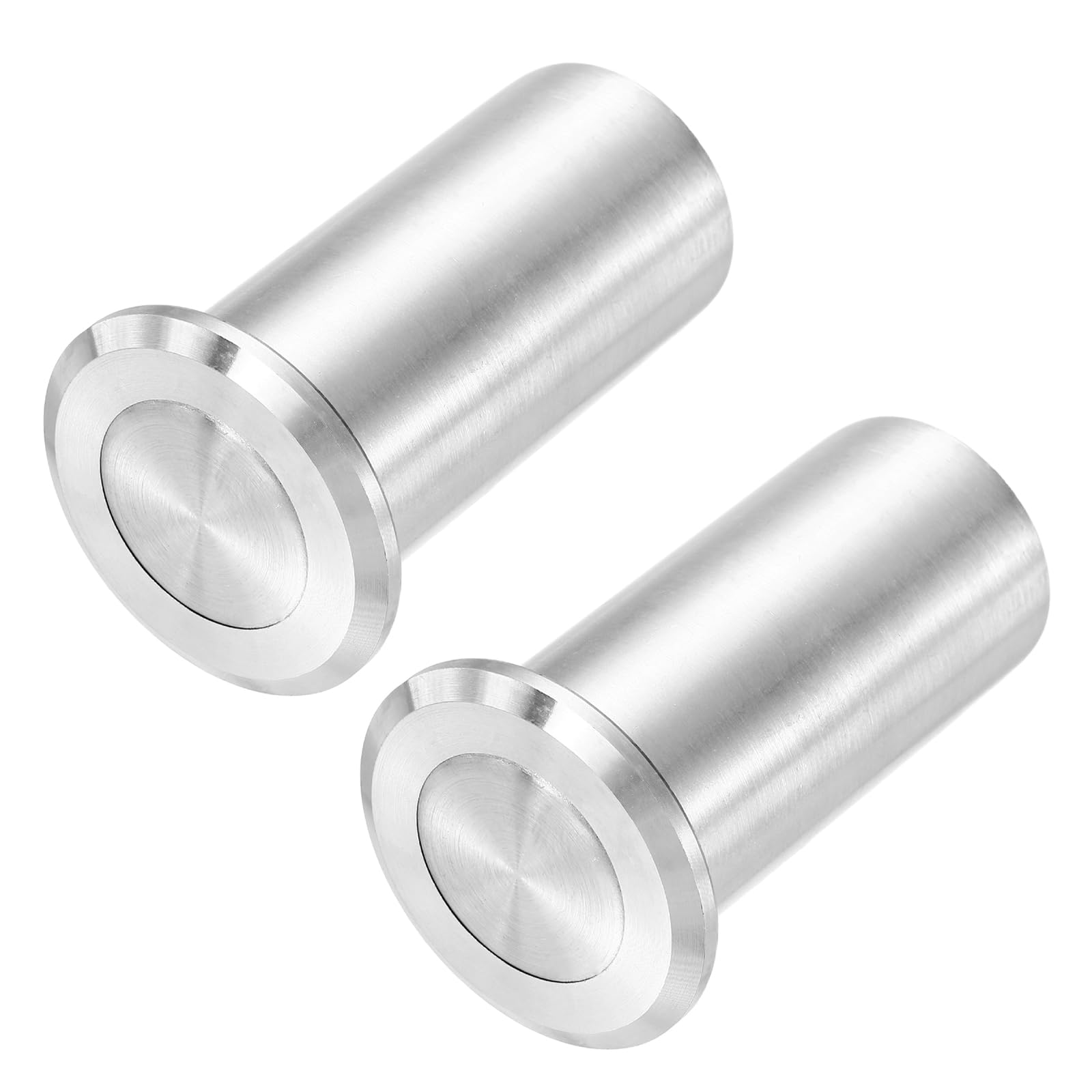 sourcing map 2PCS 20mm/0.79" Door Latch Dust Protector, 304 Stainless Steel Dust-Proof Security Sliding Lock Inserts, Barrel Bolt Lock Accessories for Interior and Outdoor Latch, Silver โ image 1
