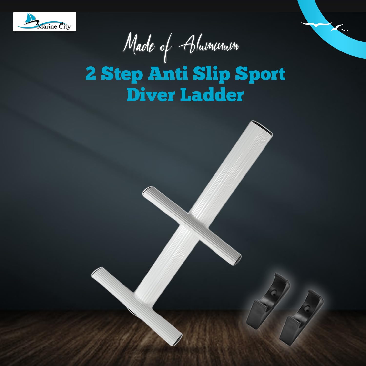 JIF Marine Wide 5-Step Floating Dock Lift Ladder