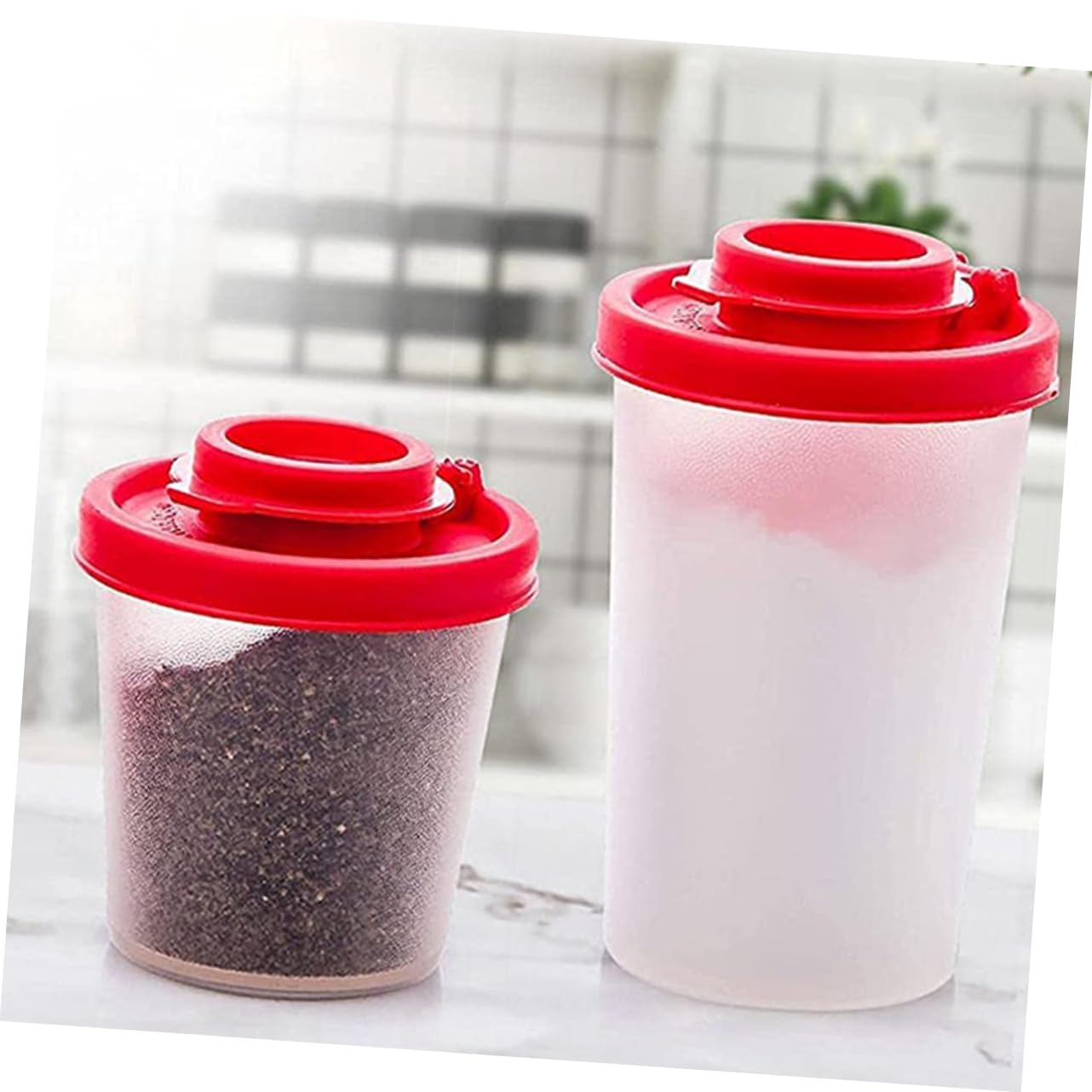 ABOOFAN 2Pcs Portable Pepper Transparent Seasoning Containers for Kitchen Outdoor Cooking Lightweight Spice Jars for Home Use Picnics and