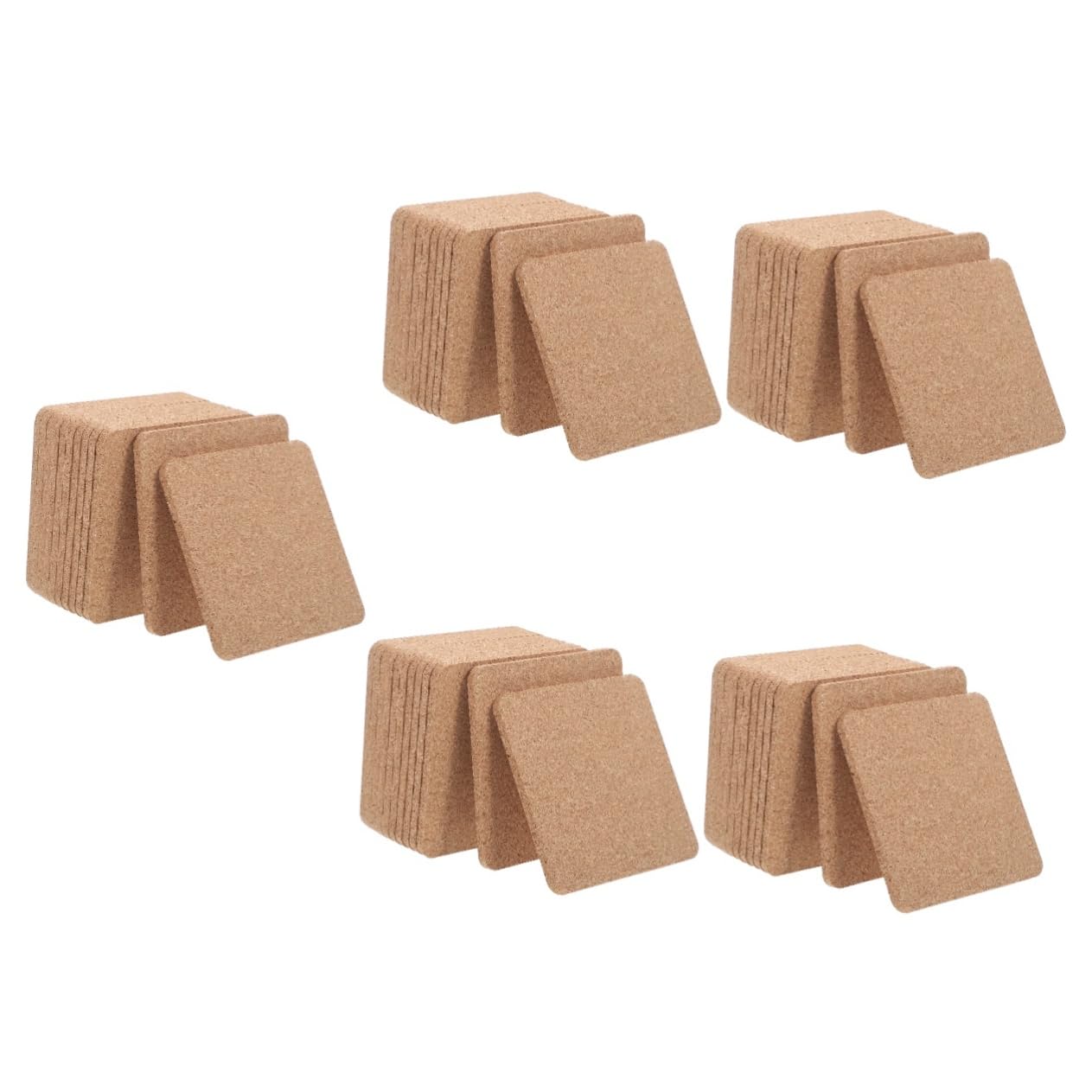 IMIKEYA 5 Ensembles Dessous De Verre en Liège sous-Verre en Liège Dessous De Tasse en Coussinets Adhésifs pour Gobelets Plateau De Pot De Tapis De Bois 12 Pièces * 5