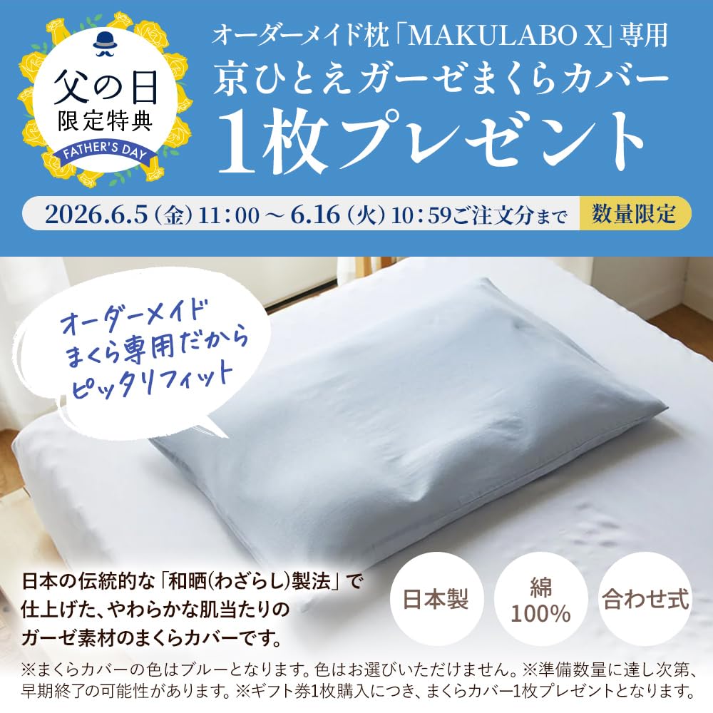 Amazon｜昭和西川 まくらぼ オーダーメイド枕ギフト券「MAKULABO X