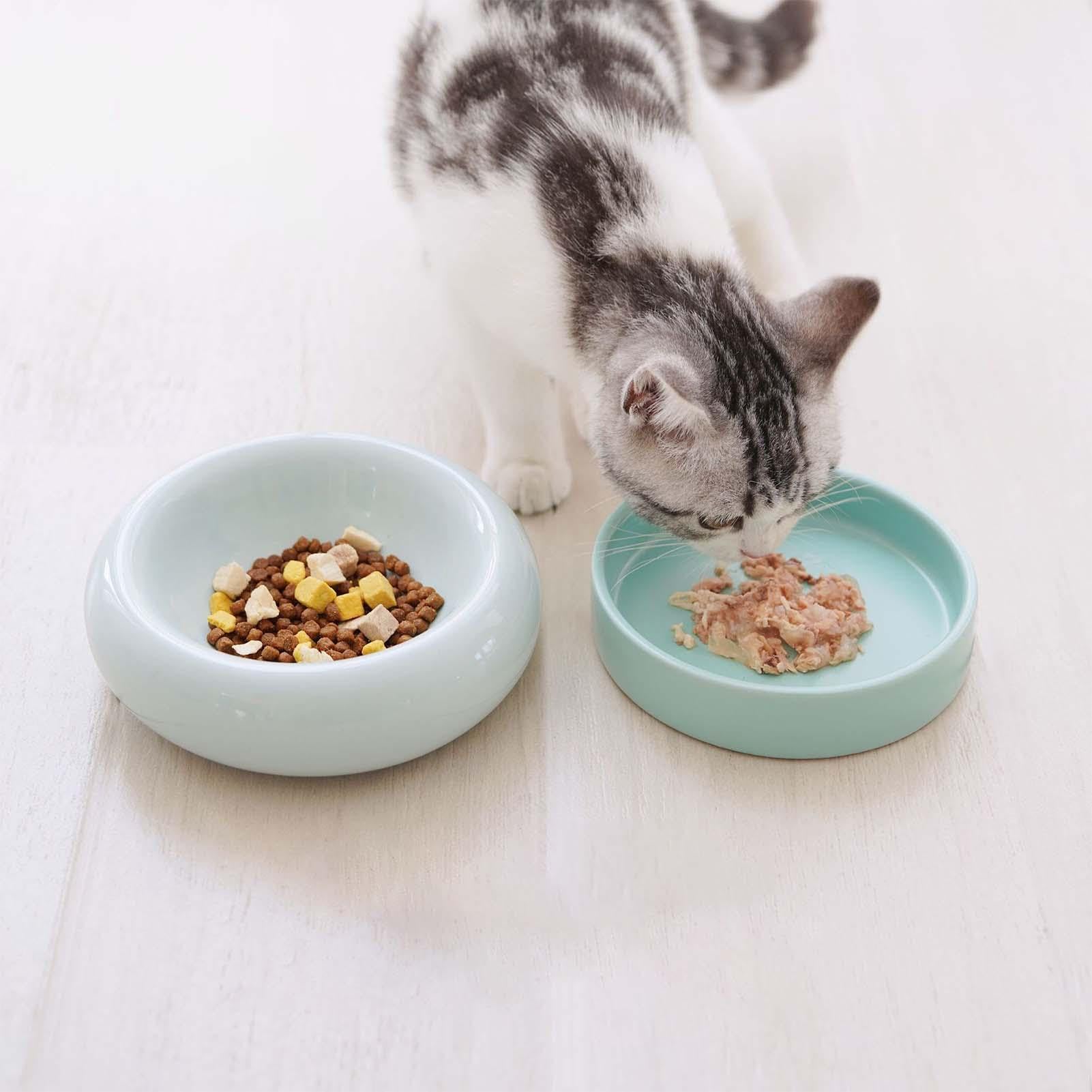 Support de nourriture pour chat | Double gamelle amovible - Gamelle amovible pour chat - Fournitures pour animaux domestiques - Double bol en céramique pour l'alimentation et l'arrosage des chats | Gamelle amovible pour chat - Fournitures pour animaux dom
