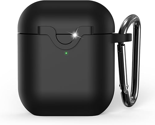 Funda protectora de silicona suave compatible con Apple AirPods 2nd 1st Charging Case LED frontal visible