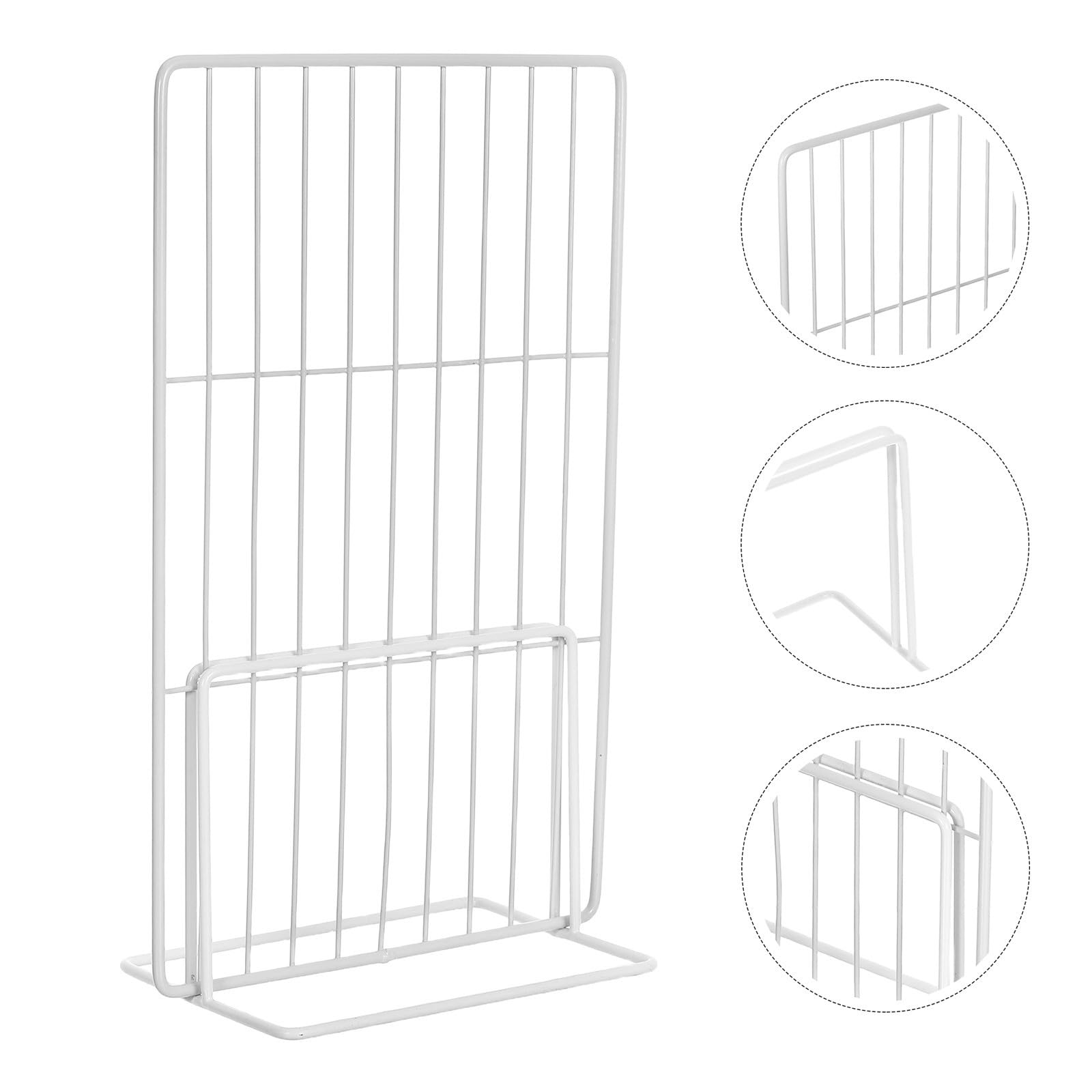 COLLBATH Separador para Congelador de Hierro Blanco para Organizar Cajas de Helados 2 Piezas Estructura de Malla, Resistente y Expandible en Hogares y Congeladores Comerciales