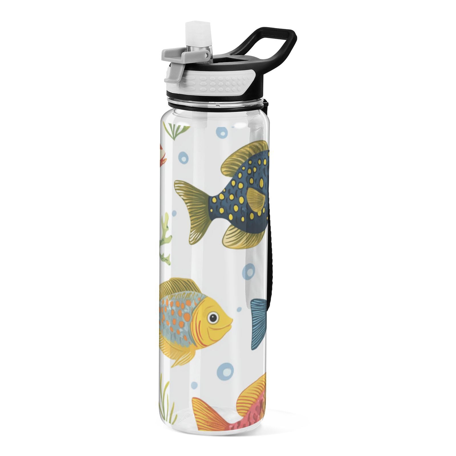 Bouteille d'eau de sport Tritan paille gourde blanche 946 ml saine gym