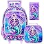 Sequins Mermaid Rolling Backpack Purple