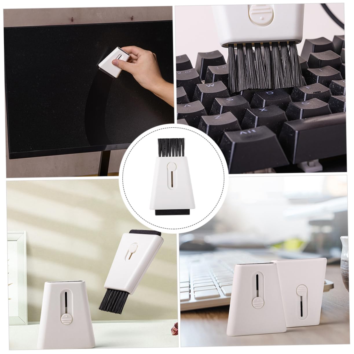 Didiseaon 2-in-1 Multi-Function Window Track Cleaning Brush Keyboard Cleaner Track Cleaning Tools for Desk