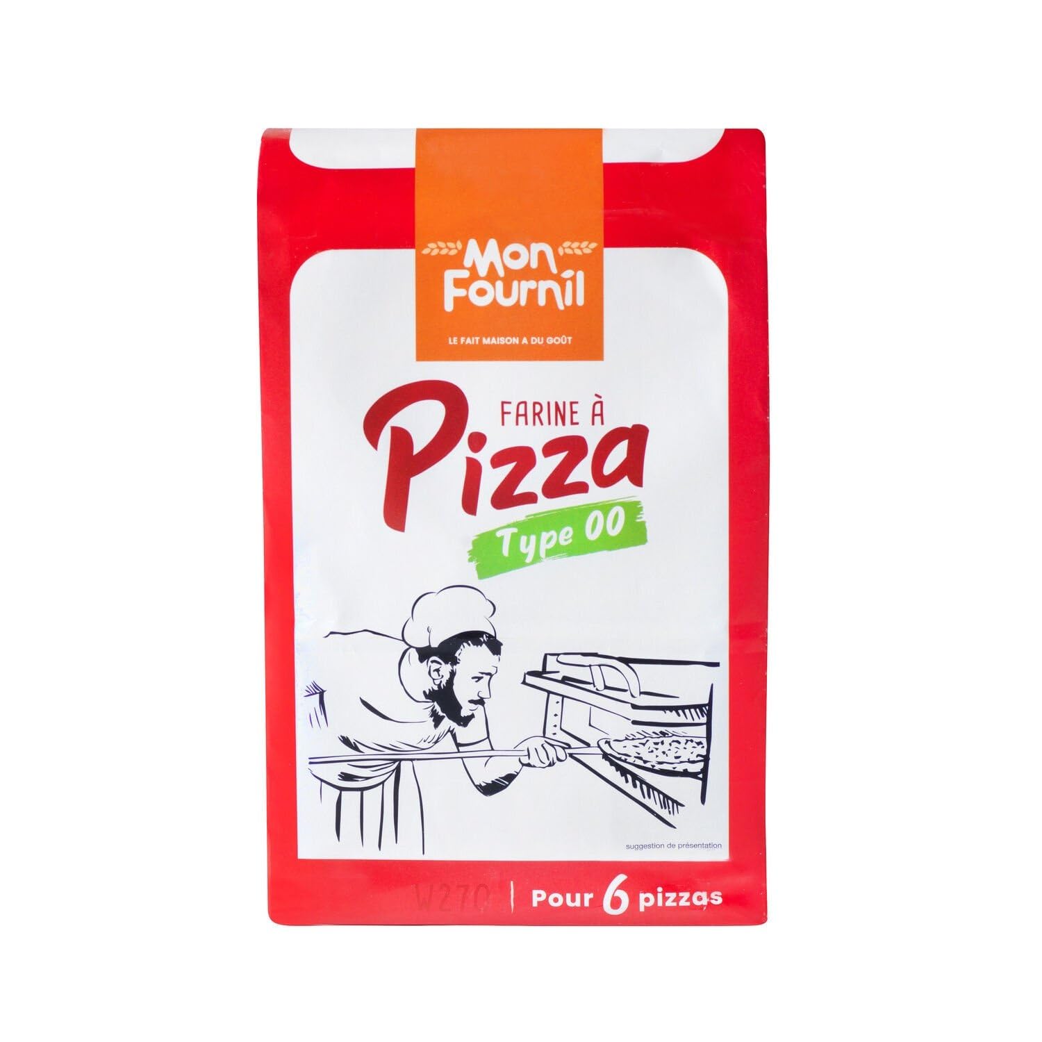 Farine pour Pizza T45 MON FOURNIL - le paquet de 1 kg Lot De 4 - Par Lot
