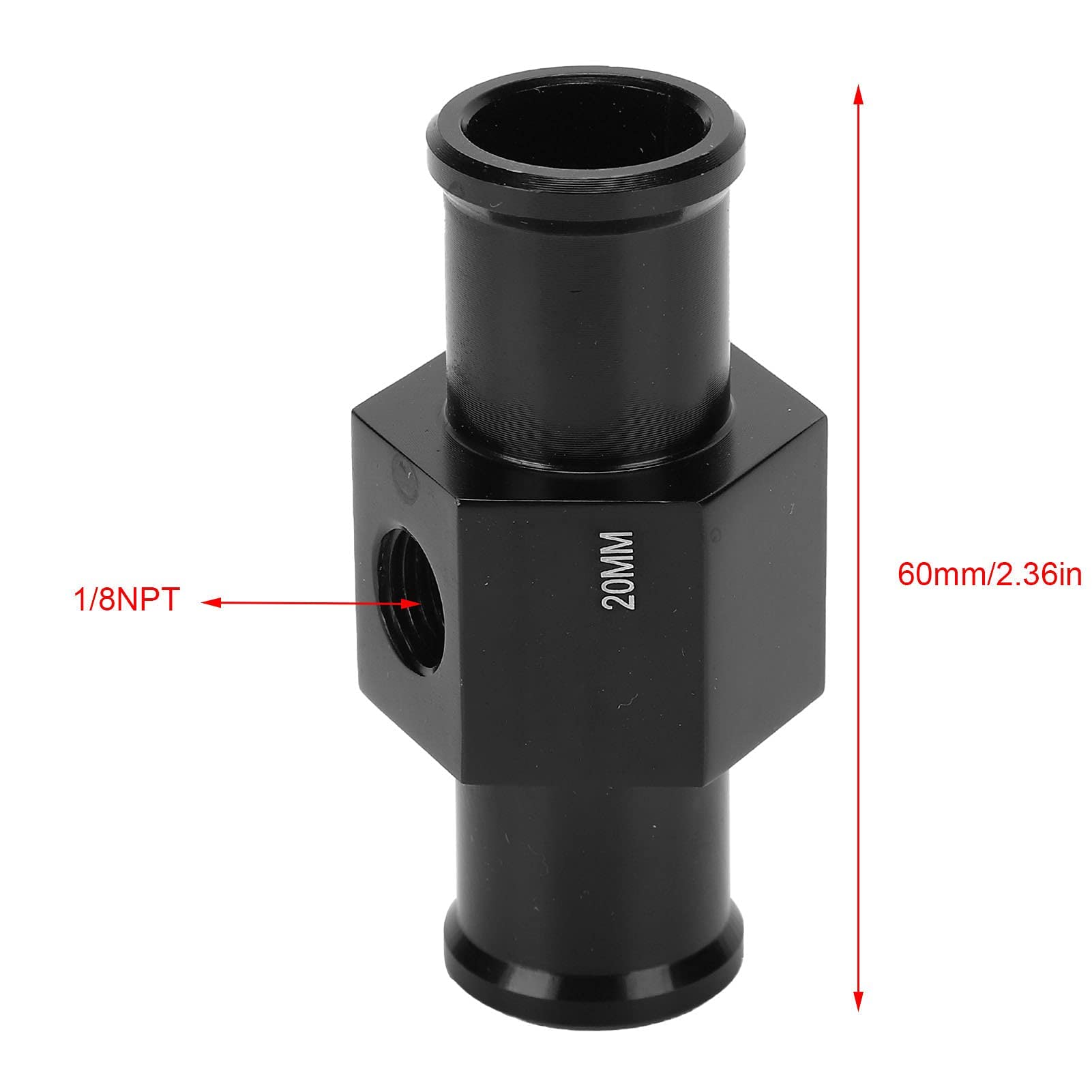 Adaptateur de Capteur de Température de L'eau, Adaptateur de Température de L'eau Capteur de Jauge de Température de L'eau Connecteur à 3 Voies Modification de la Moto(A（20mm))