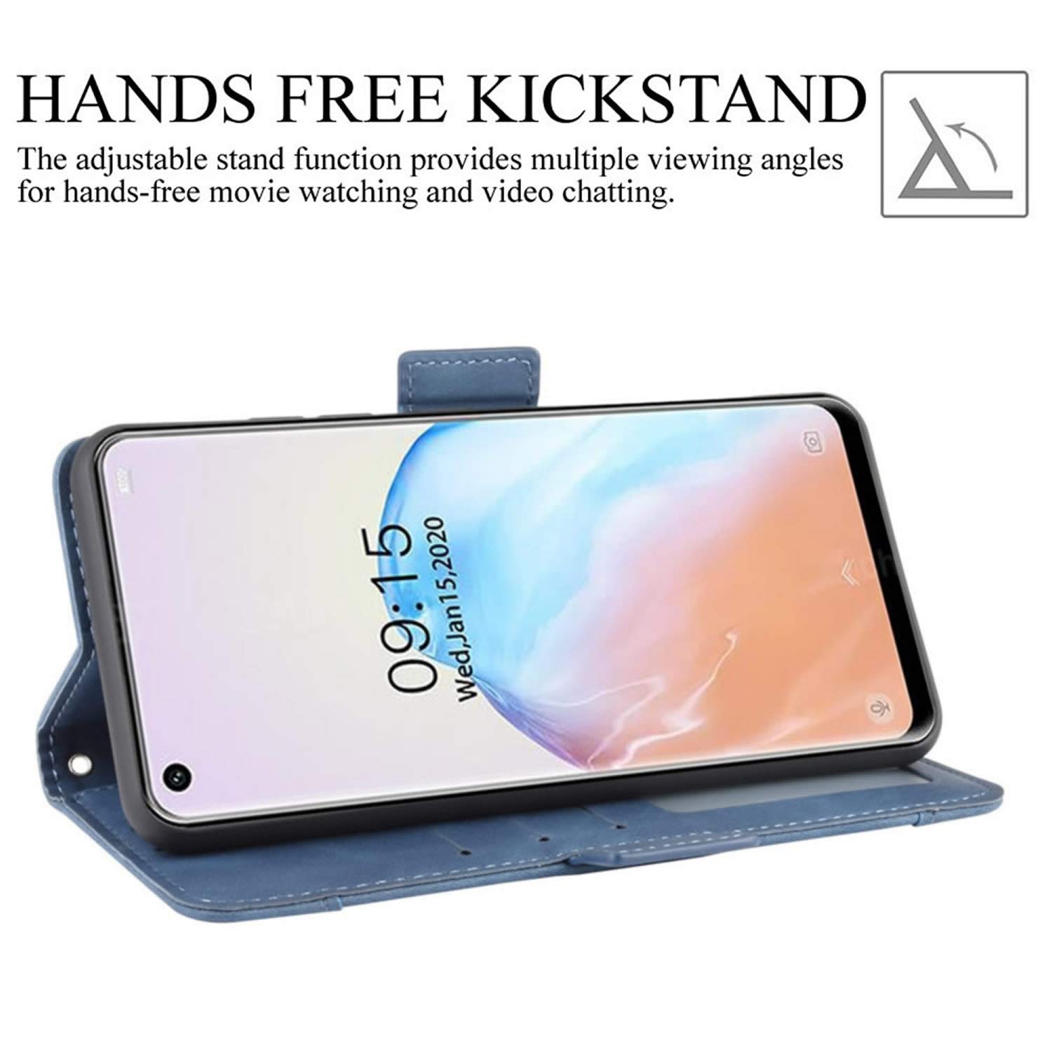 HualuBro Cover per OUKITEL C18 PRO, Flip Cover a Libro in Premium PU Pelle Magnetica Antiurto Case Portafoglio Custodia per OUKITEL C18 PRO Cover - Blu