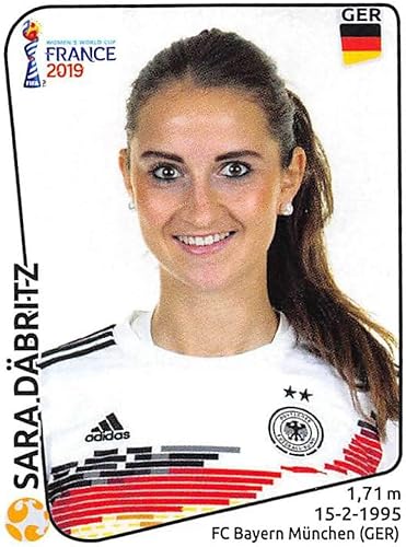 2019 Panini FIFA Women's World Cup France Album Stickers (Individual Sticker Only) Soccer #110 Sara Dabritz Germany 2 Inch by 2 12 Inch Collectible
