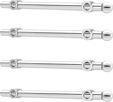 Rev-A-Shelf Sliding Valet Rod for Closets, Min Opening of 5W, 4 Pack