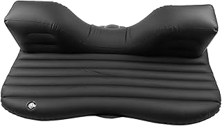 Colchão Inflável para Carro, Colchão Inflável para Assento Traseiro para Descanso, Viagem, Acampamento (Preto)