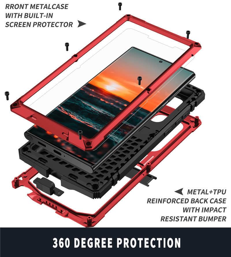 Coque Samsung S21 Ultra antichoc en silicone rigide rouge de protection intégrale