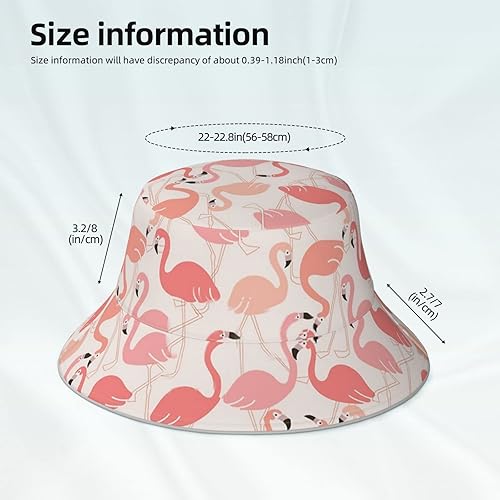 Miniatura 5 de Sombrero de cubo de flamenco rosa, sombrero de sol de playa de viaje animal sombrero de doble cara plegable al aire libre unisex sombrero de cubo,