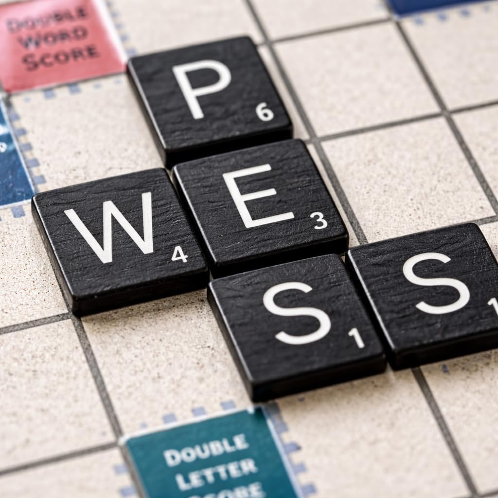 Oversized Wooden Wall Mounted Word Game (32” x 24”) | Magnetic Word Tile Board with Chalkboard, Storage & Tiles | Wall Mounted Game & Rustic Home Décor & Game Room Wall Decor