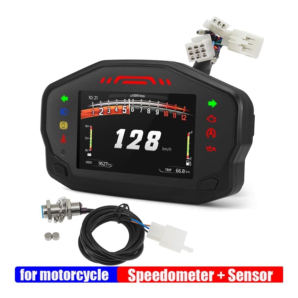 Moto Contachilometri Contachilometri Universale Per Moto Contachilometri Digitale Pannello Strumenti Motore Con Cruscotto Livello Olio Chilometraggio Per 2/4 Cilindri