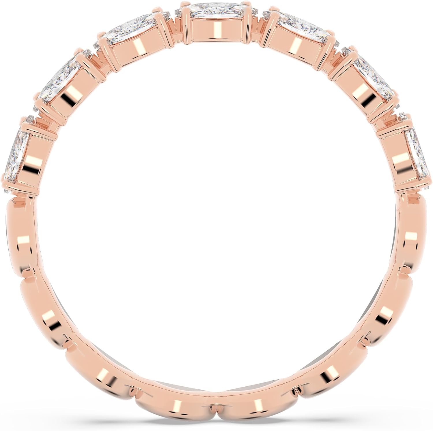 Swarovski Matrix Marquise Ring, Clear Crystal, Rose Gold-Tone Finish