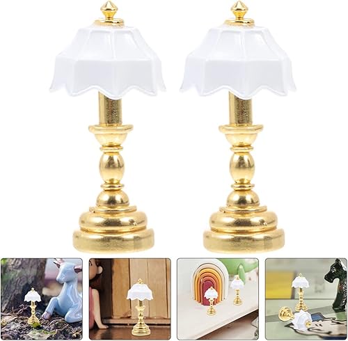 Miniatura 4 de Lámpara de escritorio LED, 2 piezas, lámpara de pie de mesa en miniatura, luz de mesita de noche, decoración de escritorio, accesorios de muebles