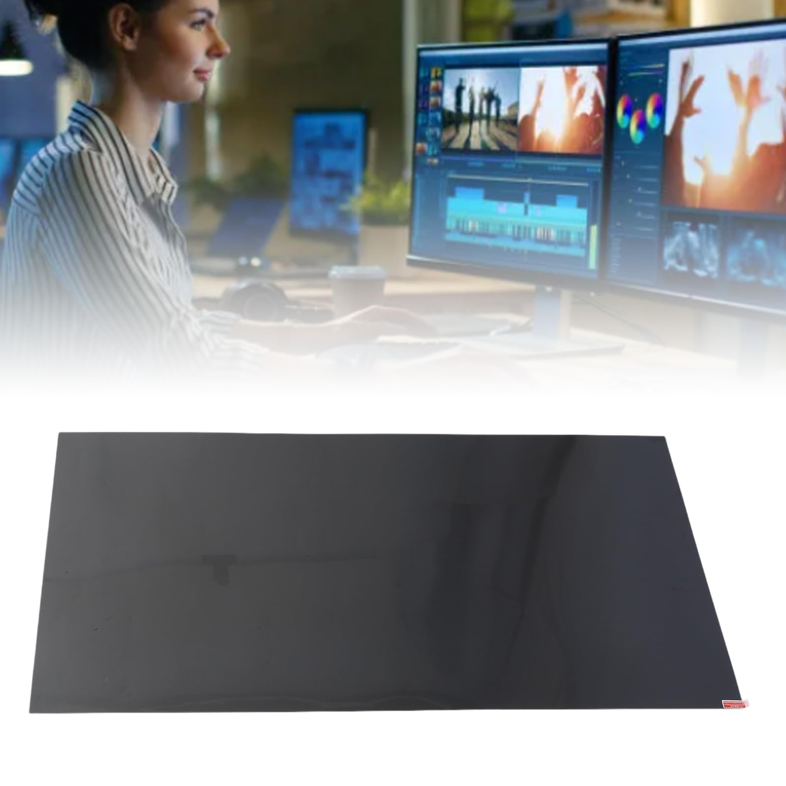 Pantalla Protectora 32 Pulgadas Filtro Luz Azul 96 UV para Oficina, Hogar, Aeropuertos, Cafeterías, Trabajo Remoto