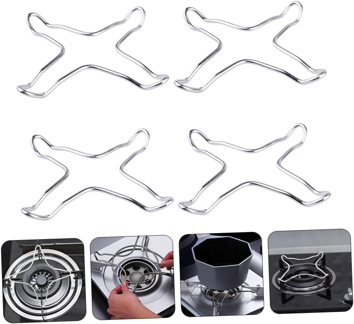 4pcs Pan Wok Racks Kitchen Gas Stove Holders Wok Support Rings Sturdy Easy to Use