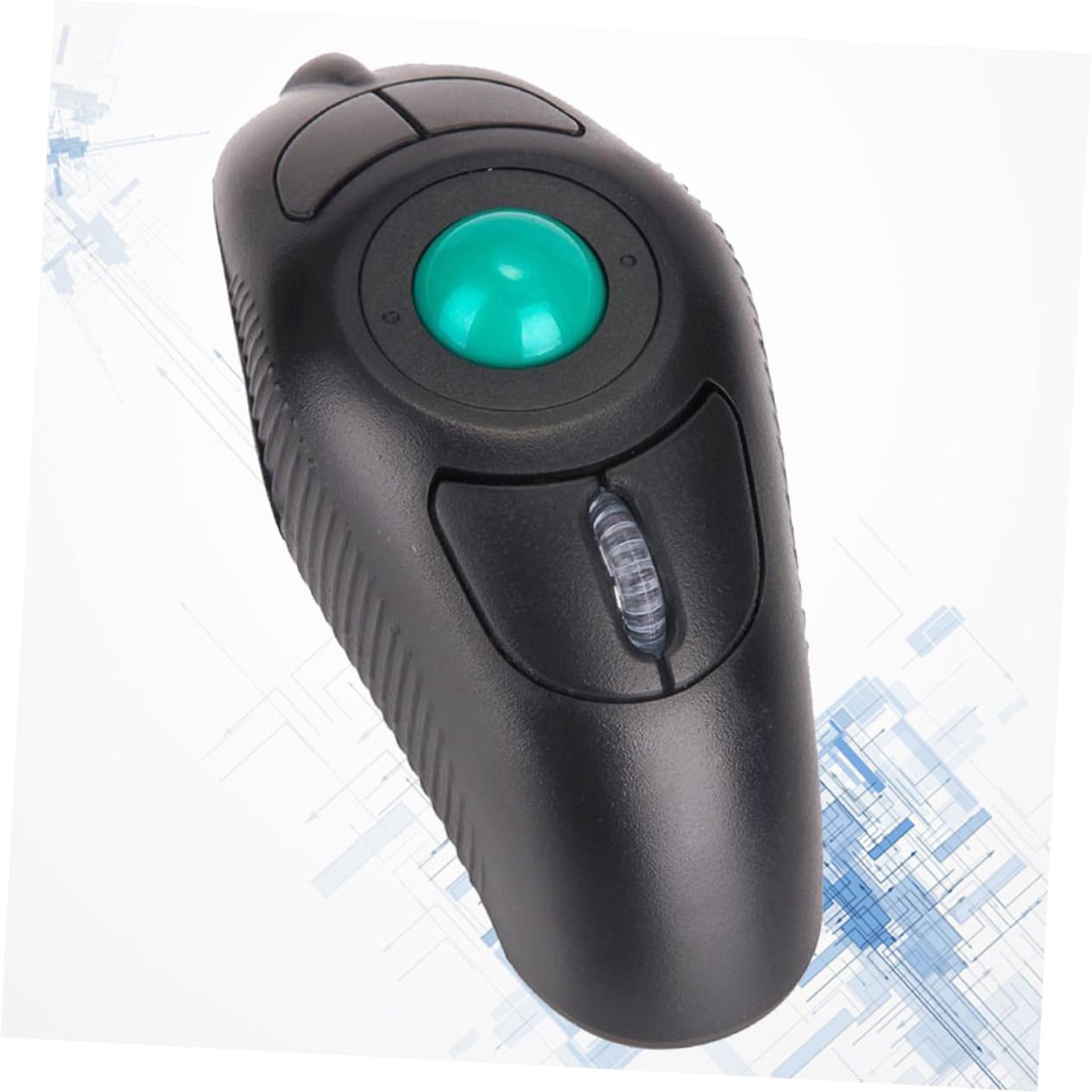 NUOBESTY Ratón Inalámbrico de Mano Trackball, Ratones Inalámbricos de 2,4 GHz y Puerto USB, Control Pulgar para Portátil