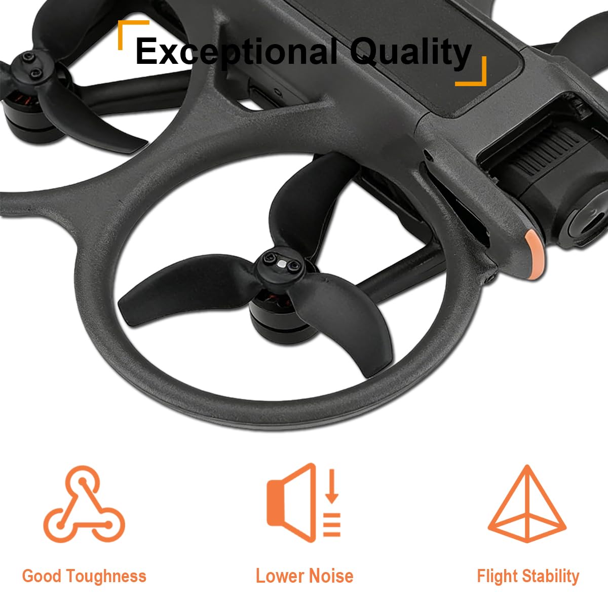 Hélices 3032S de Rechange pour Drone DJI Avata 2, Pales de Drone Pliables à démontage Rapide et à Faible Bruit, pièces et Accessoires pour Avata 2 avec vis et Tournevis (Noir)