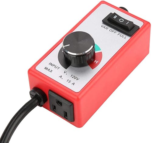 Miniatura 7 de Enrutador del gobernador de 120v, ajustador de velocidad de ventilador de ventilación variable rojo, reóstato del motor del controlador de velocidad
