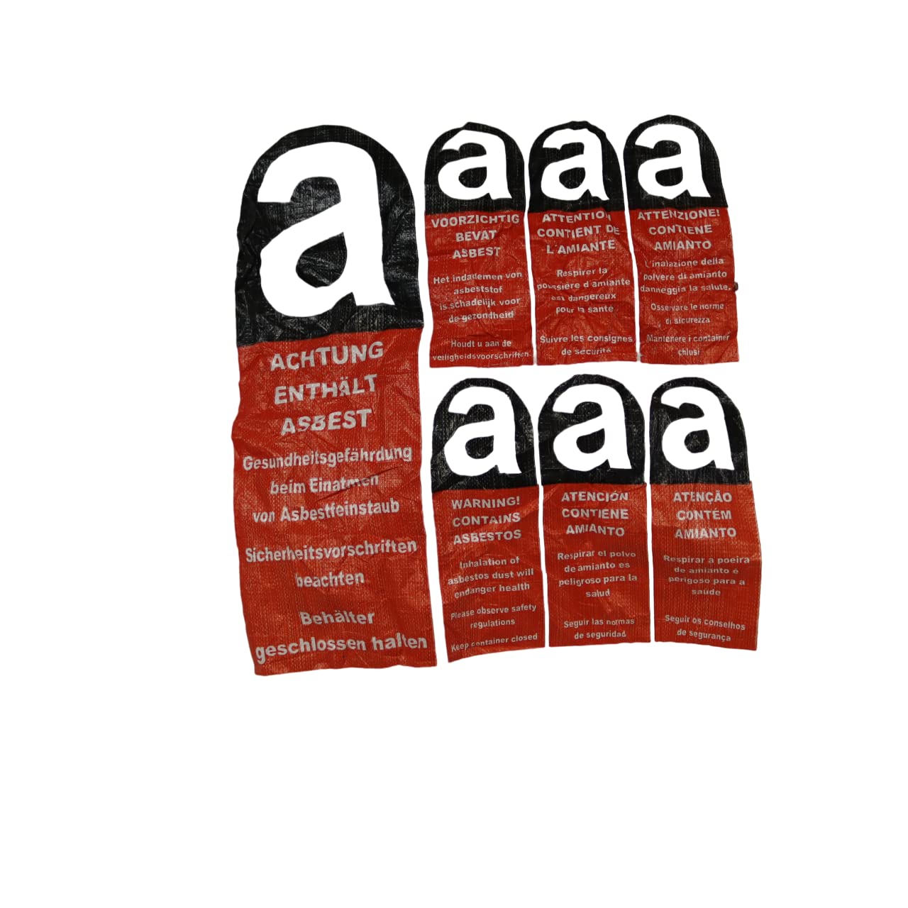 Lacers Big Bags | Plattenbag Asbest 10 Stück | Traglast - bis 1500 kg | Schüttgutbehälter, Transportsack, Entsorgungssack | 260x125x30 cm