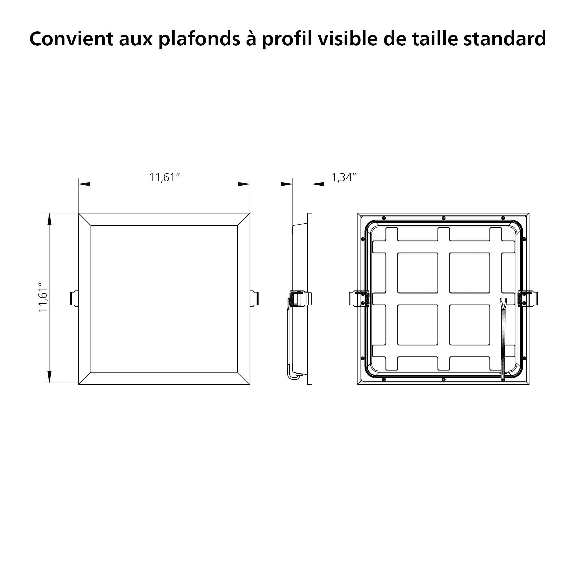 Philips Projectline, Panneau LED Encastrable OC, 3200lm, 62x62cm, Blanc