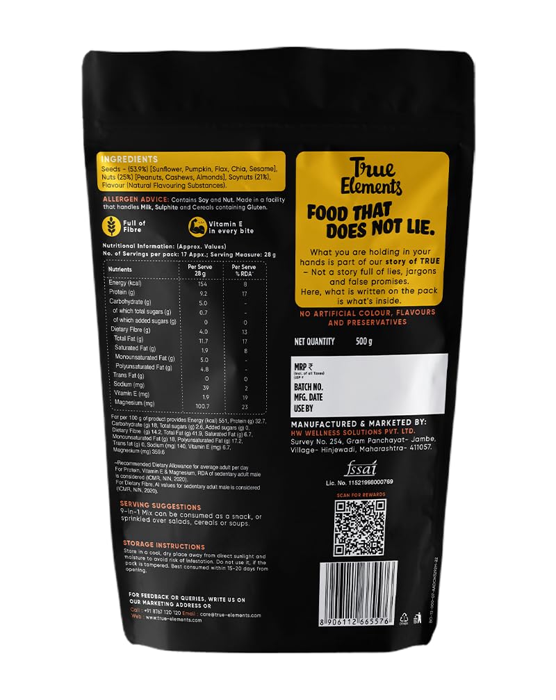 500g Snack Mix: 9-in-1 by True Elements