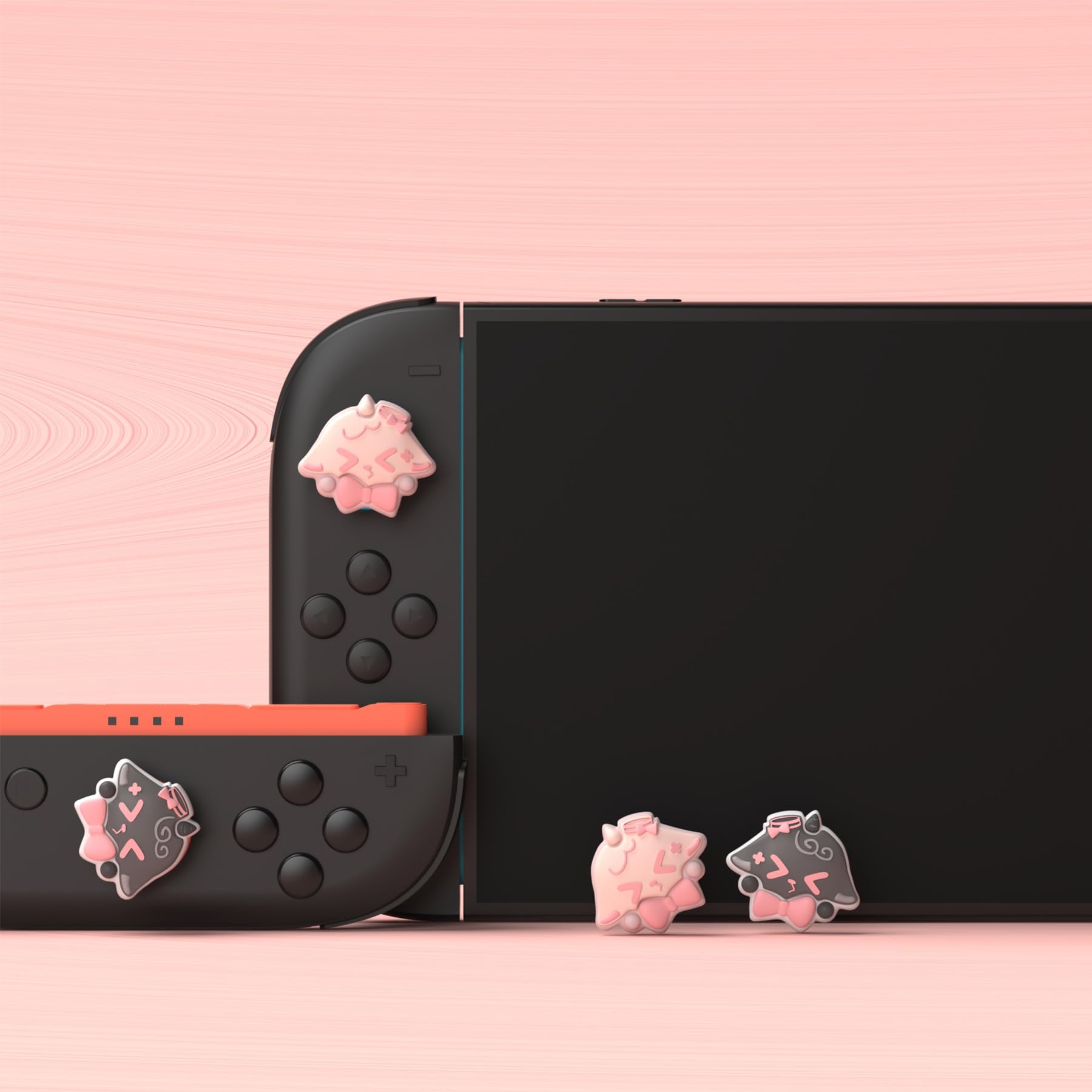 PlayVital 4 Piezas de Agarres para el Pulgar para Nintendo Switch 2 2025, Kawaii Tapas de Silicona para Joysticks de Joycon, Protector para Joystick, Accesorios para Switch 2 (Oveja Mimada)