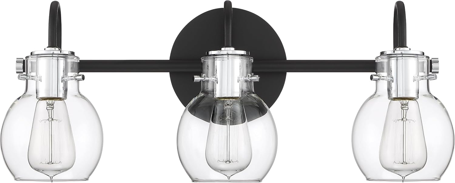 Quoizel Andrews 3-Light Earth Black Vanity Light