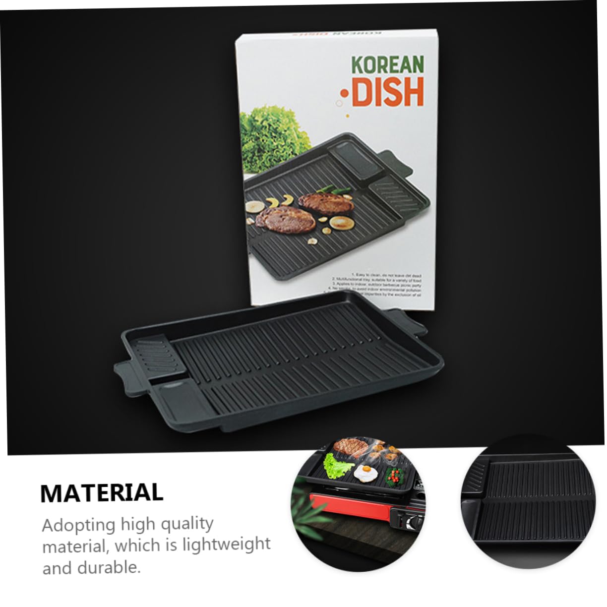 1pezzi Barbecue all Aperto Teglia da Forno Rettangolare Multifunzione Utensile per Arrostire Adatto per Barbecue Domestici Resistente al Calore per Drenaggio Olio