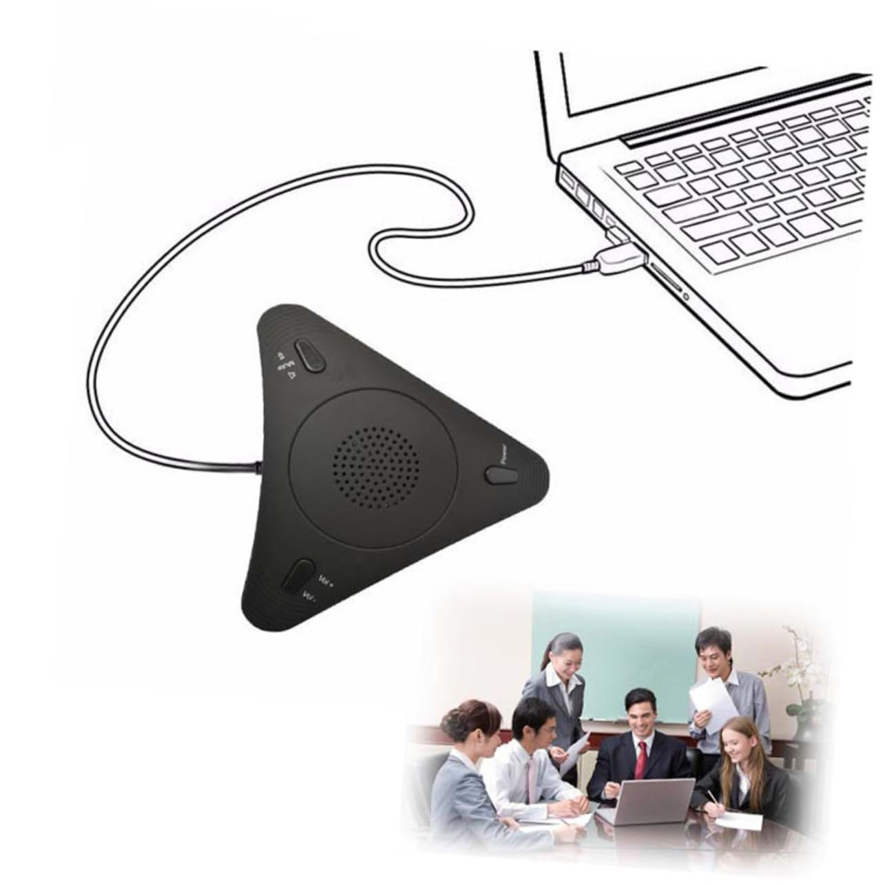 ibasenice Mikrofon USB Mikrofon Do Gier Dla Dzieci Soudd Słuchawki Douszne Lavalier Audio Laptopa Komputerowy Proszę Zadzwonić u