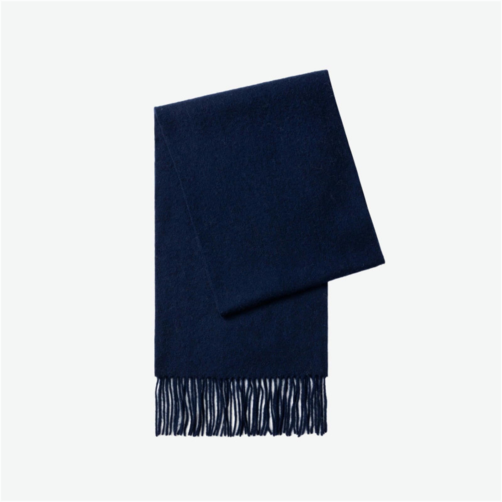 Schal Für Damen Herbst Und Winter Frauen Imitation Wolle Schal Modische Dicke Flauschige Warme Vielseitige Schal-blau 2-200 * 30cm