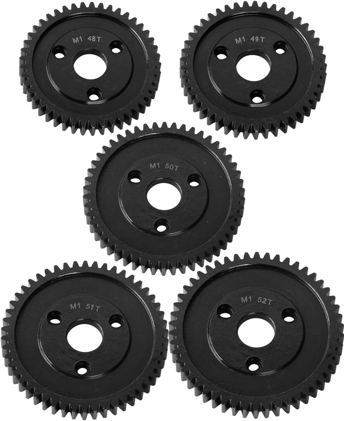 RC M1 45T 46T 47T 48T 49T Spur Gear Set Upgrades Part for TRAXXA ARRM A LOS1 HPI HOBAO,#45 Steel MOD 1 45T 46T 47T 48T 49T Gear Set,5PCS