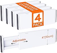 Vista 34 de Lifewit - Paquete de 8 separadores de cajones de plástico de 15 cm de alto, 34-56 cm ajustables, organizadores de cajones para ropa, separadores