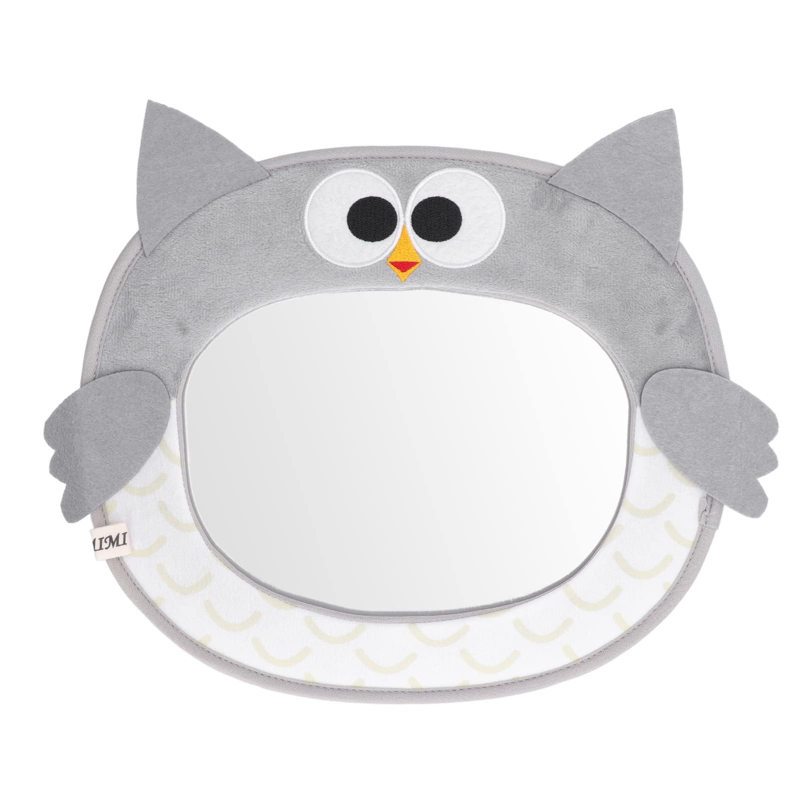 Alomejor Espejo Retrovisor para Coche de Bebé con Diseño de Dibujos Animados, Espejo Retrovisor para Asiento Trasero de Bebé, Espejo para Niño Pequeño Orientado hacia Atrás