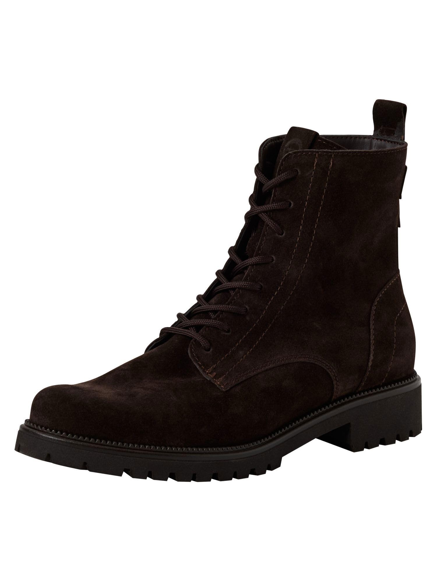 Tamaris Women's Lace Boot Flat 1-25402-43 Ankle Boots, Mocha Suede, 39 EU, Mocha Suede, 7 UK