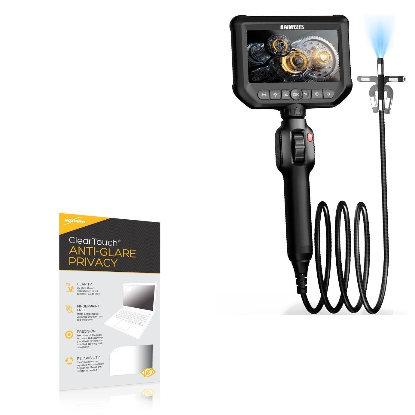 BoxWave Screen Protector Compatible with KAIWEETS KBA01 (4.3 in) - ClearTouch Anti-Glare Privacy (2-Pack), Privacy Screen Protector Flexible Film Anti-Glare